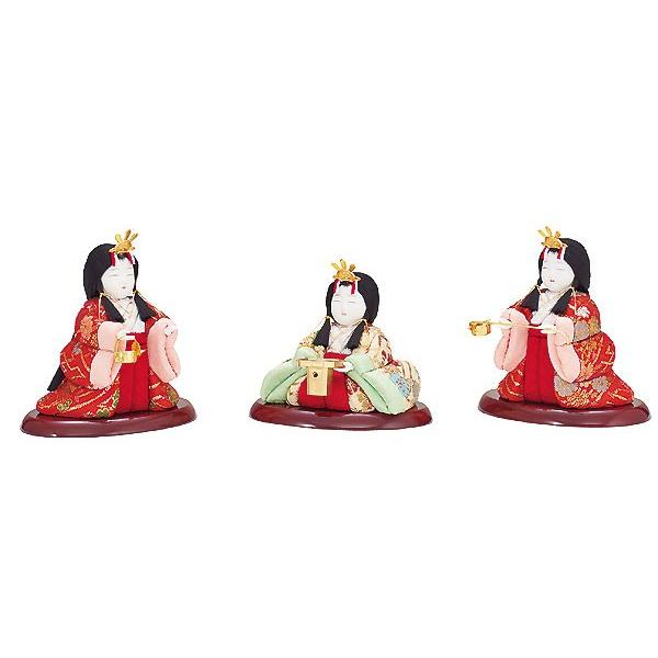 雛人形 三人官女 単品 3人 木目込み 一秀 ひな人形 三人官女 かわいい おしゃれ コンパクト 小さい ミニ お雛様 おひな様 2025 25-l3