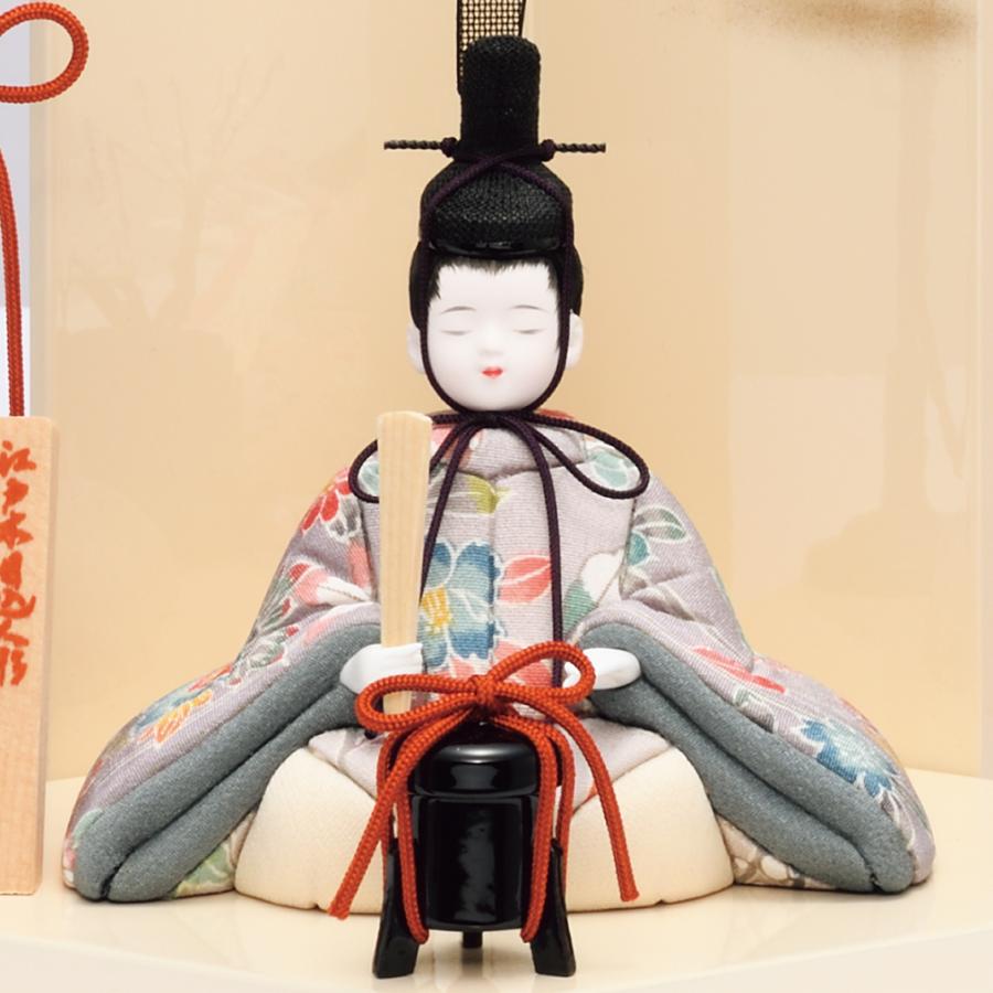 雛人形 お祝い 木目込み 一秀 ひな人形 親王飾り 桃山雛 2号 ナチュラル かわいい コンパクト ミニ お雛様 おしゃれ まる顔 2025-25-h-17-6_3