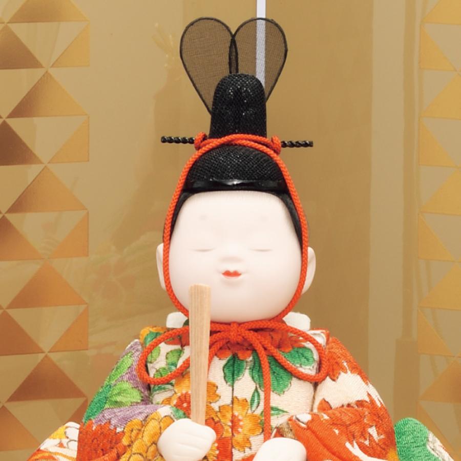 雛人形 お祝い 木目込み 一秀 ひな人形 親王飾り 桃山雛 17号 正絹 友禅 金 かわいい コンパクト ミニ お雛様 おしゃれ まる顔 2025-25h-20-6_2