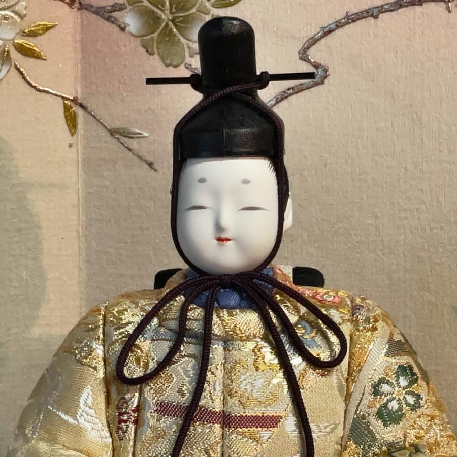 雛人形 お祝い 木目込み 一秀 ひな人形 十五人飾り 平安雛25号 木製五段セット 雪洞付き かわいい コンパクト ミニ お雛様 おしゃれ まる顔 2025 d-35-7の画像