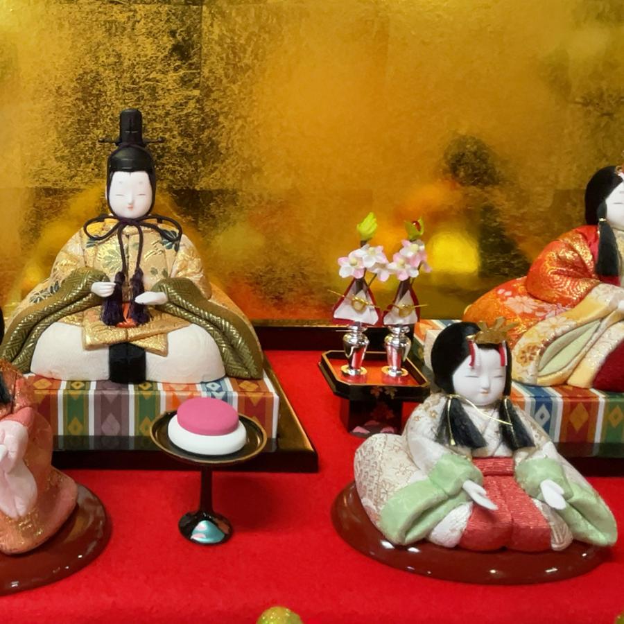 雛人形 お祝い 木目込み 一秀 ひな人形 十五人飾り 平安雛17号 毛氈五 