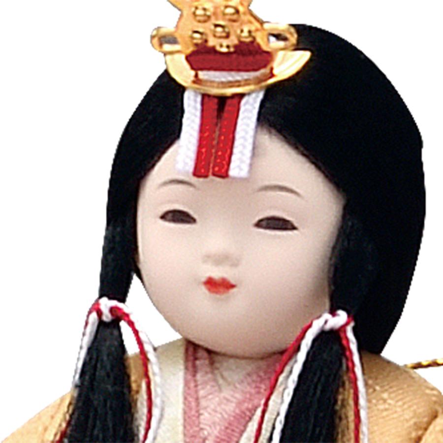 雛人形 コンパクト かわいい マンション モダン 金色 女の子 ミニ 花 おしゃれ 木目込み 初節句 木製 ひな人形 親王飾 眼入 17号 b116-8 2026_6