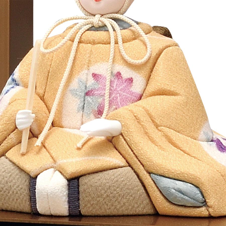 雛人形 コンパクト かわいい マンション モダン 金色 女の子 ミニ 花 おしゃれ 木目込み 初節句 木製 ひな人形 親王飾 眼入 17号 b116-8 2026_7