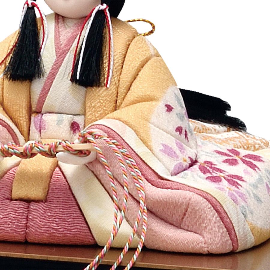 雛人形 コンパクト かわいい マンション モダン 金色 女の子 ミニ 花 おしゃれ 木目込み 初節句 木製 ひな人形 親王飾 眼入 17号 b116-8 2026_8