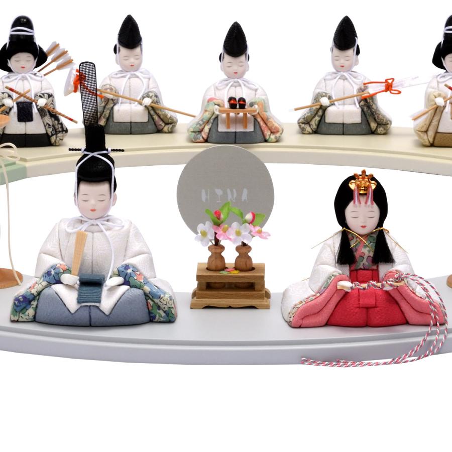 雛人形 コンパクト かわいい マンション 女の子 モダン ミニ おしゃれ 十五人飾り 木目込み 初節句 カラフル 木製 ひな人形 組み立て自由 12号 d11-8 2026_3