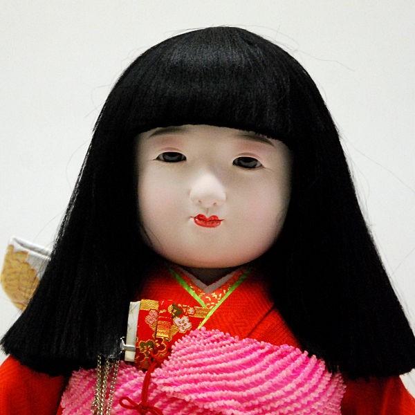 市松人形13号 駒 正絹 刺繍赤 雪輪 女の子 いちまつ人形 : 家具通販
