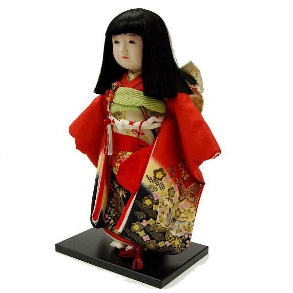 市松人形13号 駒 金彩 蝶々柄 女の子 いちまつ人形 : 家具通販-販売店  