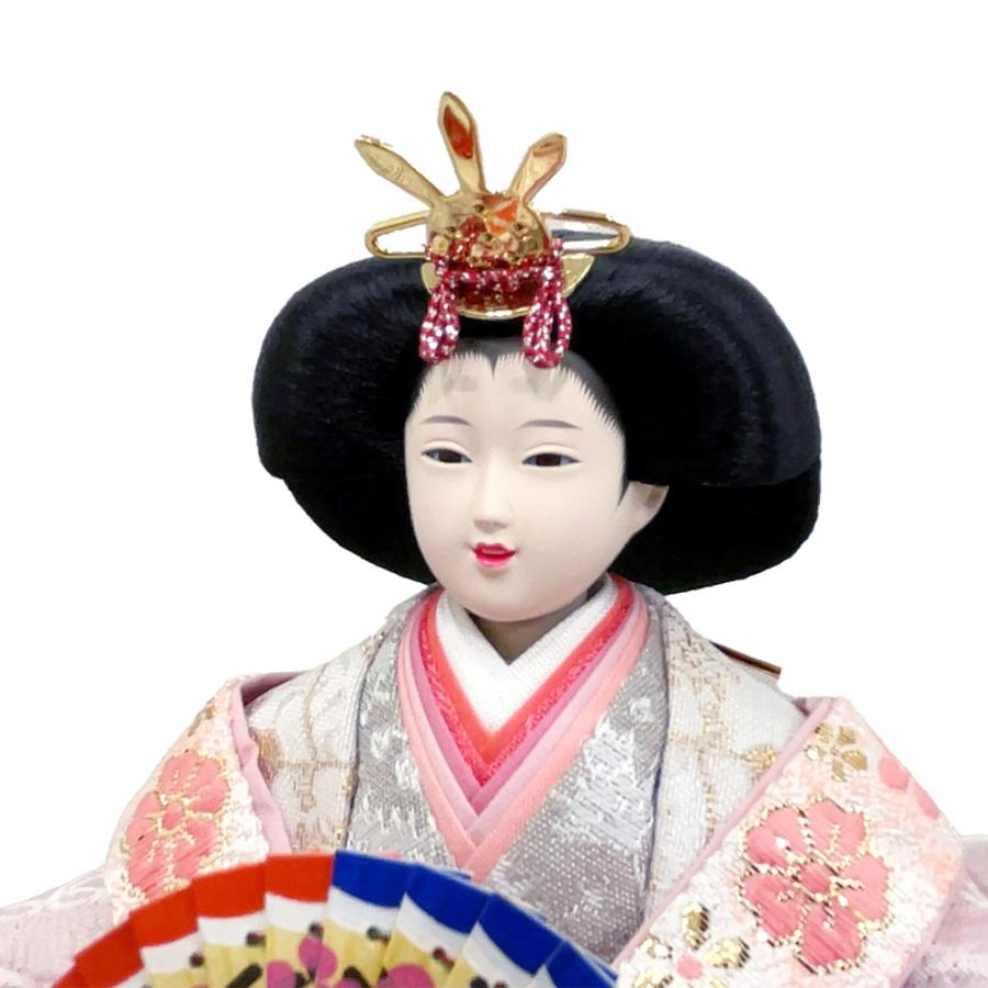 久月 雛人形 ひな人形 お祝い ケース飾り 五人飾り アクリル ピンク