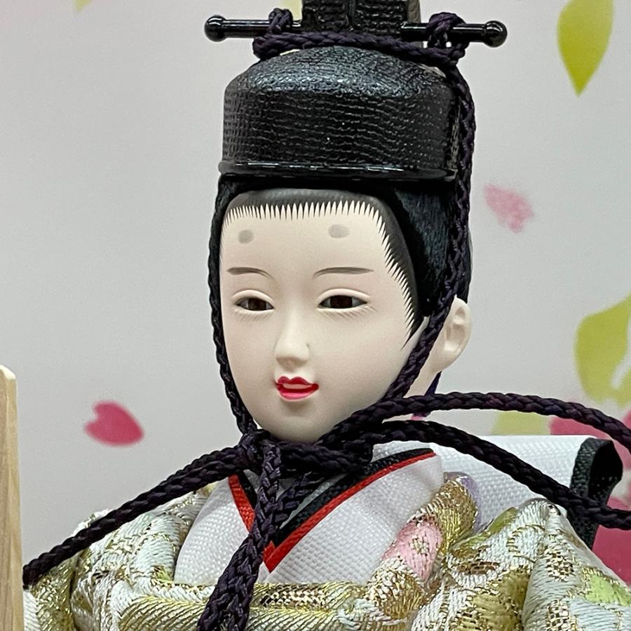 雛人形 コンパクト 白 ピンク ひな人形 三段飾り 収納飾り 桜柄