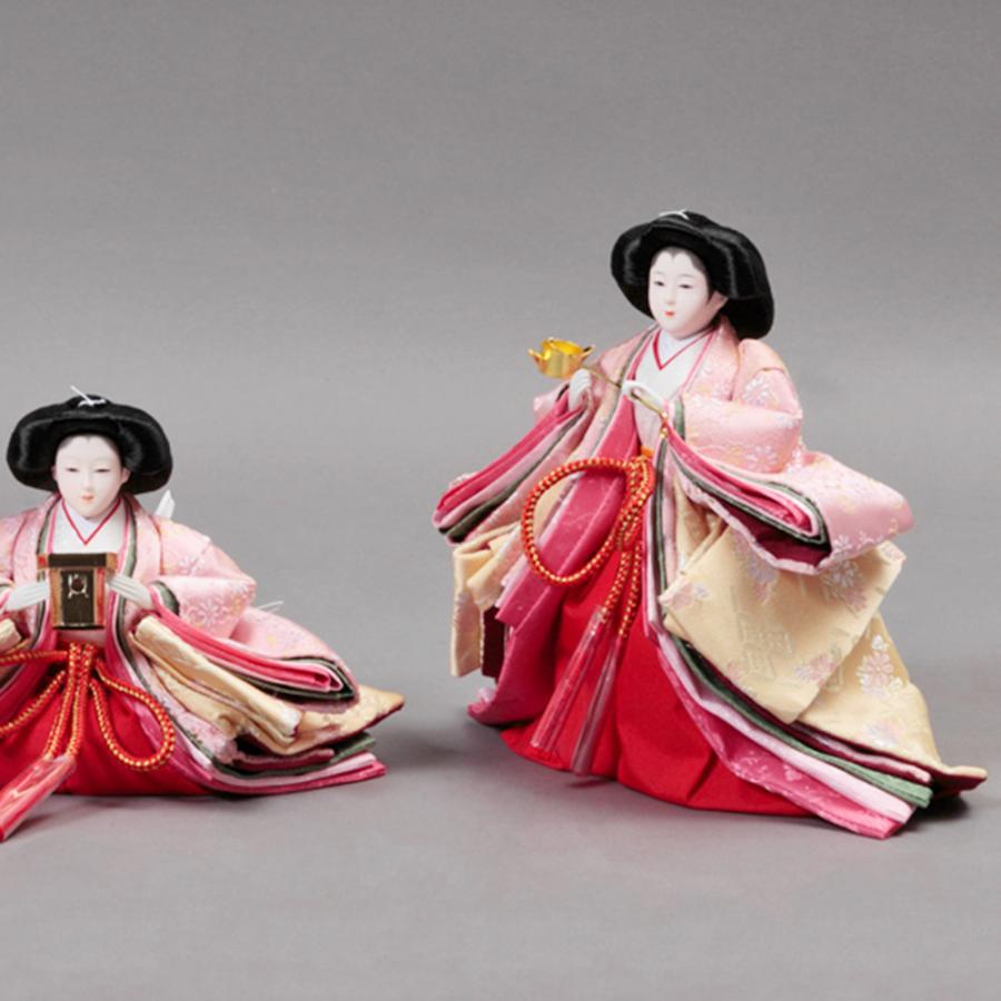 雛人形 久月 ひな人形 お祝い 収納飾り 収納式 段飾り 西陣織 金襴 皇雅雛 五人飾り 5人飾り 赤 ピンク おしゃれ かわいい おしゃれ 可愛い チNO.24 2025 | 久月 | 10