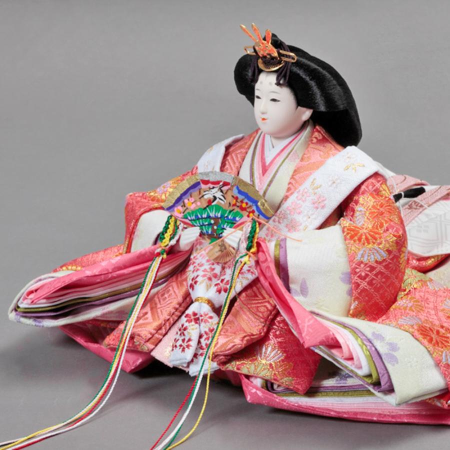 雛人形 久月 ひな人形 お祝い 収納飾り 収納式 段飾り 西陣織 金襴 皇雅雛 五人飾り 5人飾り 赤 ピンク おしゃれ かわいい おしゃれ 可愛い チNO.24 2025 | 久月 | 07