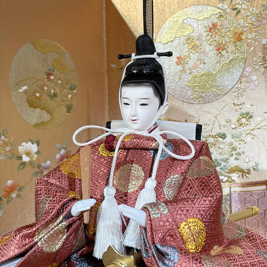 久月 雛人形 ひな人形 お祝い 平飾り 正絹 親王飾り 二人飾り 2人飾り