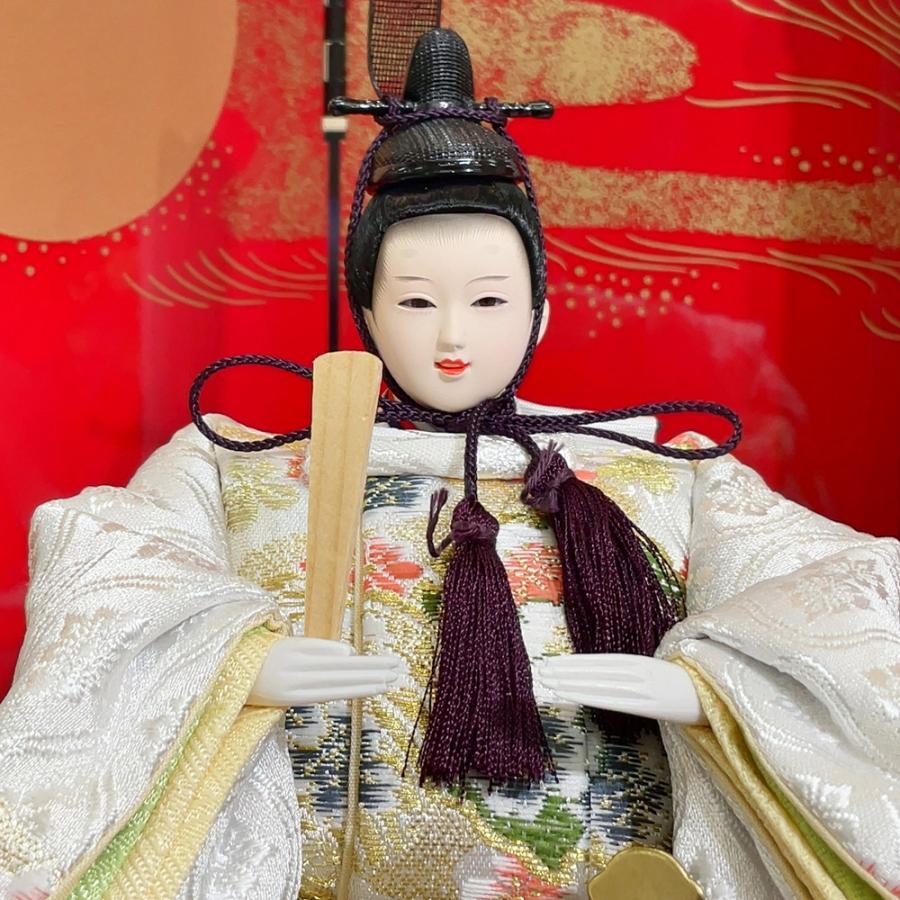 久月 雛人形 ひな人形 お祝い 収納飾り 収納式 銘木 楢 親王飾り 二人