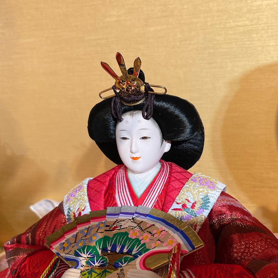 久月 雛人形 ひな人形 お祝い 七人飾り 四段飾り 省スペース 黒 金
