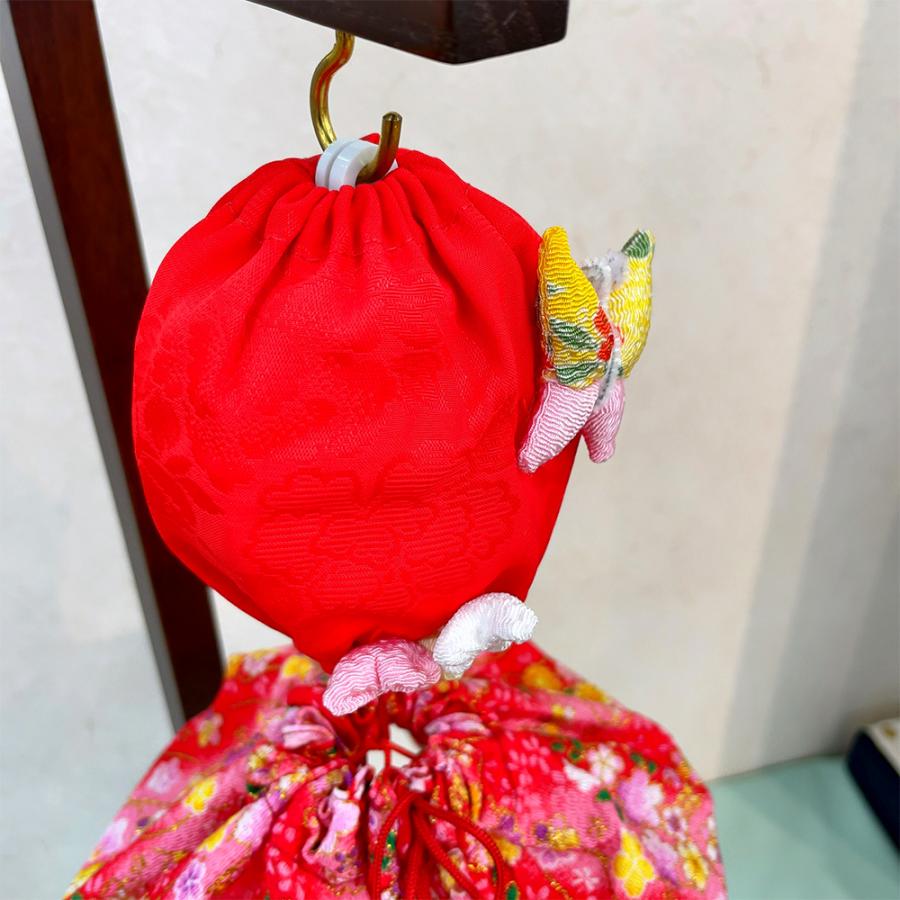雛人形 久月 ひな人形 お祝い 吊るし飾り 吊るし雛 台付 かわいい おしゃれ モダン 赤 FHS-164 チNo.39 2025 | 久月 | 02