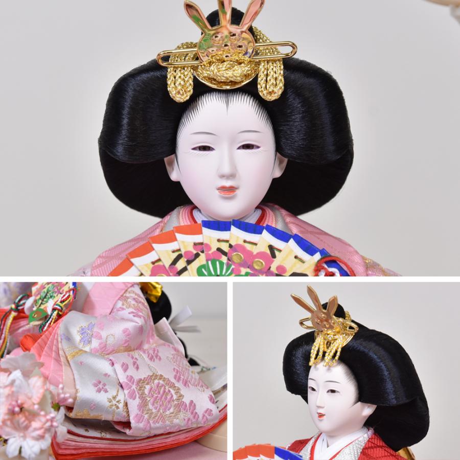 美品　ひな人形◆「みやび」親王ケース飾り◆木製ケース◆コンパクト ケース飾り 雛人形 コンパクト ケース飾り 今どき 可愛い おしゃれ ミニ ひな人形