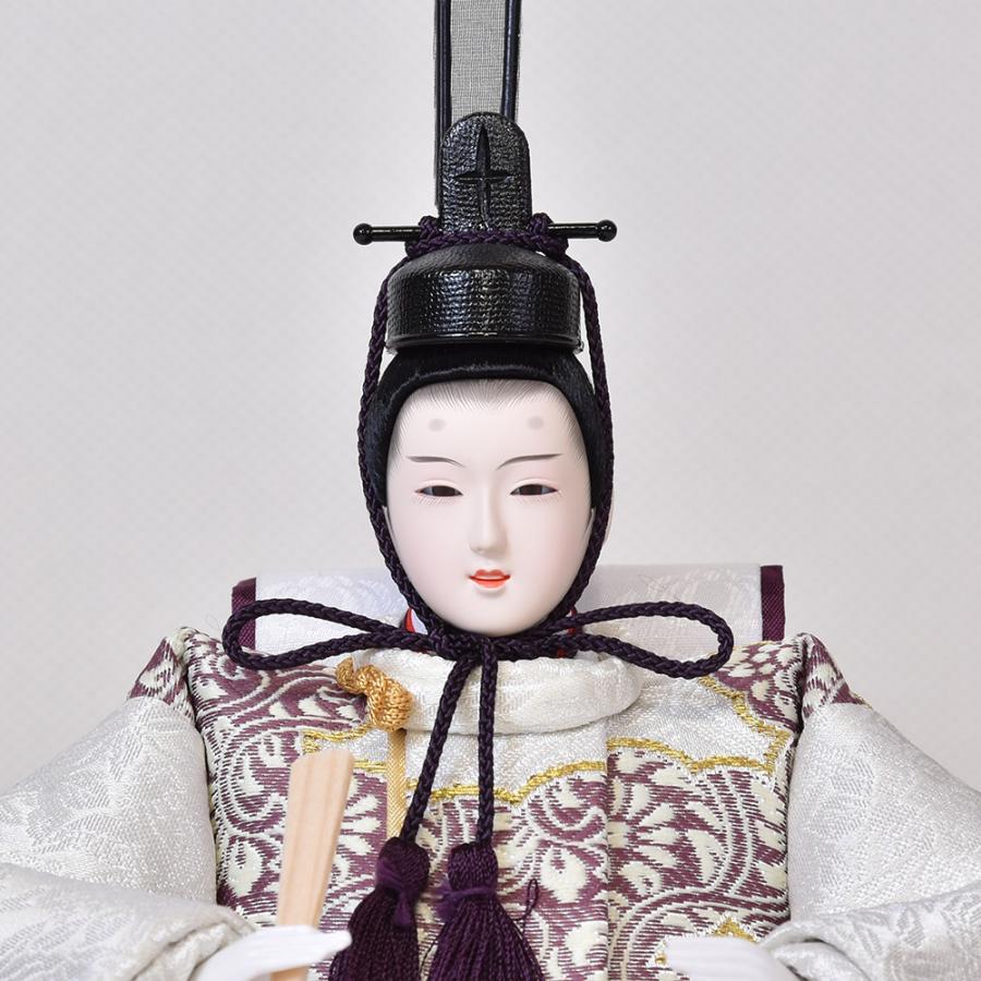 雛人形 コンパクト 紫 ひな人形 親王飾り 平飾り 白 ホワイト orijin かわいい おしゃれ モダン 初節句 お雛様 おひな様 2024 10番3704-10-044_2