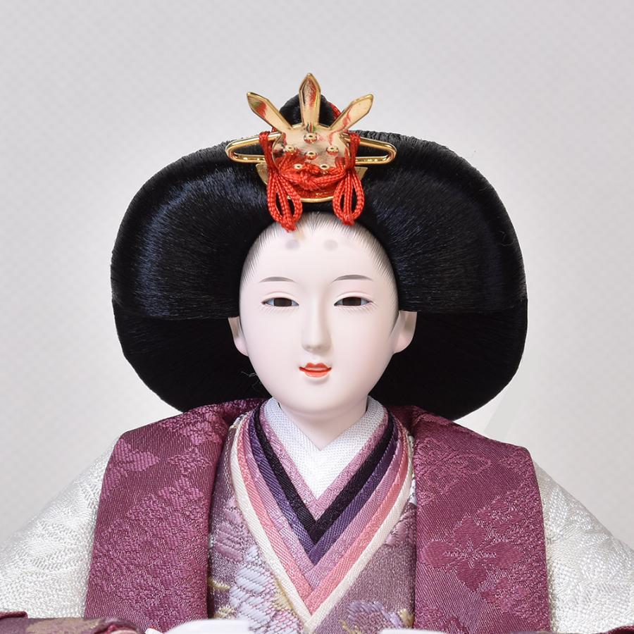 雛人形 コンパクト 紫 ひな人形 親王飾り 平飾り 白 ホワイト orijin かわいい おしゃれ モダン 初節句 お雛様 おひな様 2024 10番3704-10-044_3