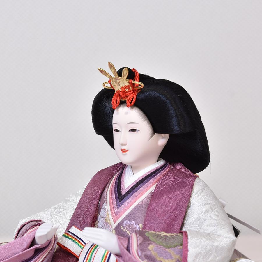 雛人形 コンパクト 紫 ひな人形 親王飾り 平飾り 白 ホワイト orijin かわいい おしゃれ モダン 初節句 お雛様 おひな様 2024 10番3704-10-044_5