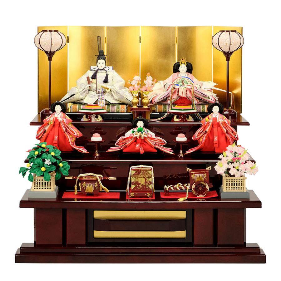 雛人形 ひな人形 お祝い 三段飾り 3段飾り 五人飾り 5人飾り おしゃれ かわいい おしゃれ 可愛い