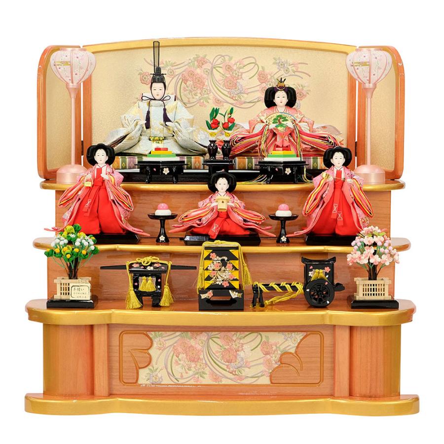 雛人形 ひな人形 お祝い 三段飾り 3段飾り 五人飾り 5人飾り おしゃれ かわいい おしゃれ 可愛い