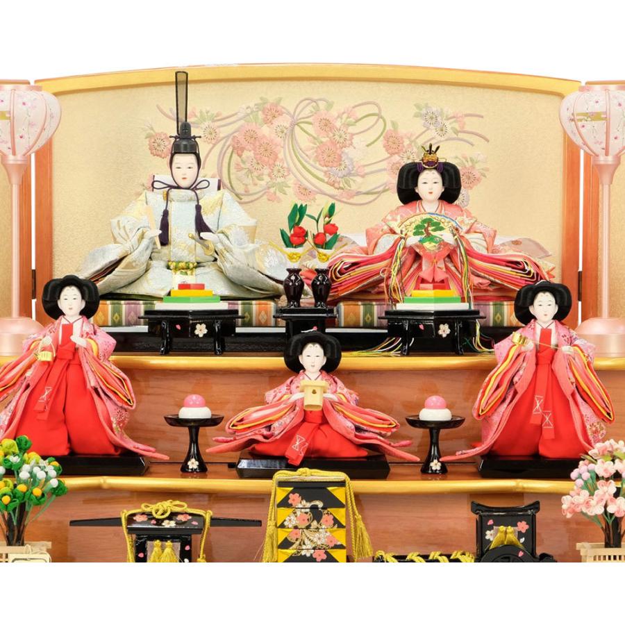 【推し】 雛人形 ひな人形 お祝い 三段飾り 3段飾り 五人飾り 5人飾り おしゃれ かわいい おしゃれ 可愛い 【EIM2502640613】(88748円)