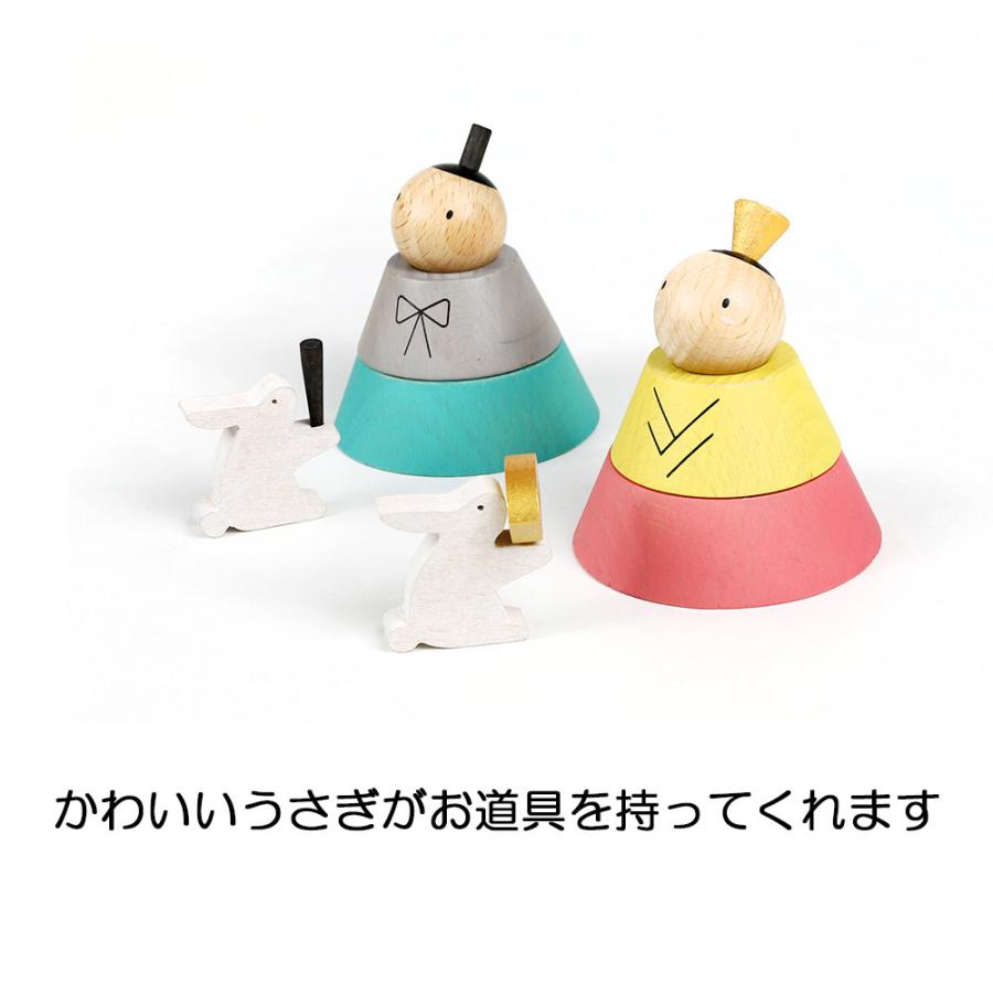 雛人形 コンパクト お雛様 プーカのひなにんぎょう -ハコ- 収納飾り おしゃれ 木製 かわいい インテリア 桃の節句 a3tn620-140 2023の画像