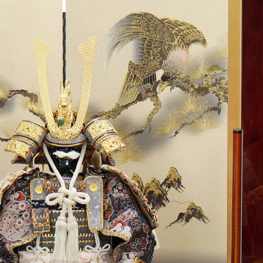 伝統工芸品 松鷹屏風 正月 兜飾り 鎧飾り 端午の節句屏風 COMME