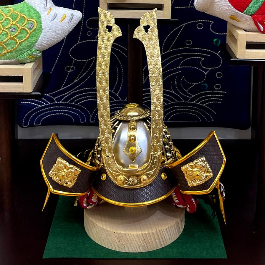 五月人形 兜 セット飾り 鯉のぼり3匹付 48em53 ミニ コンパクト 倉庫