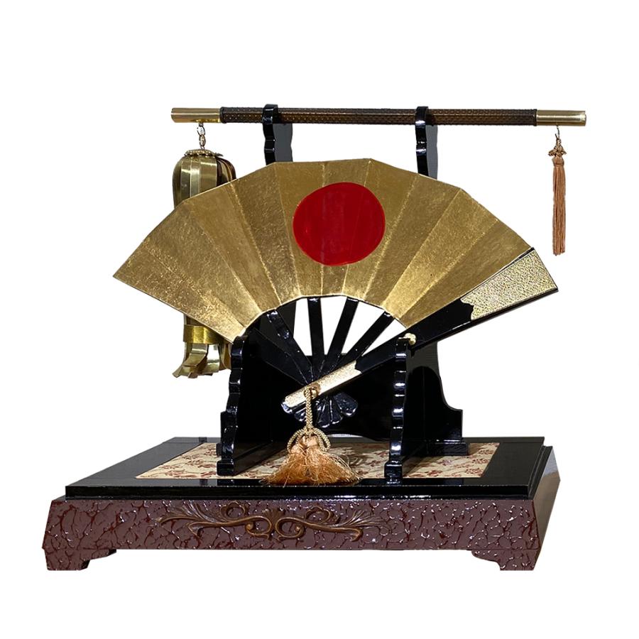 五月人形用 前飾り軍扇 陣笠 120号 2点セット 倉庫管理品 展示品
