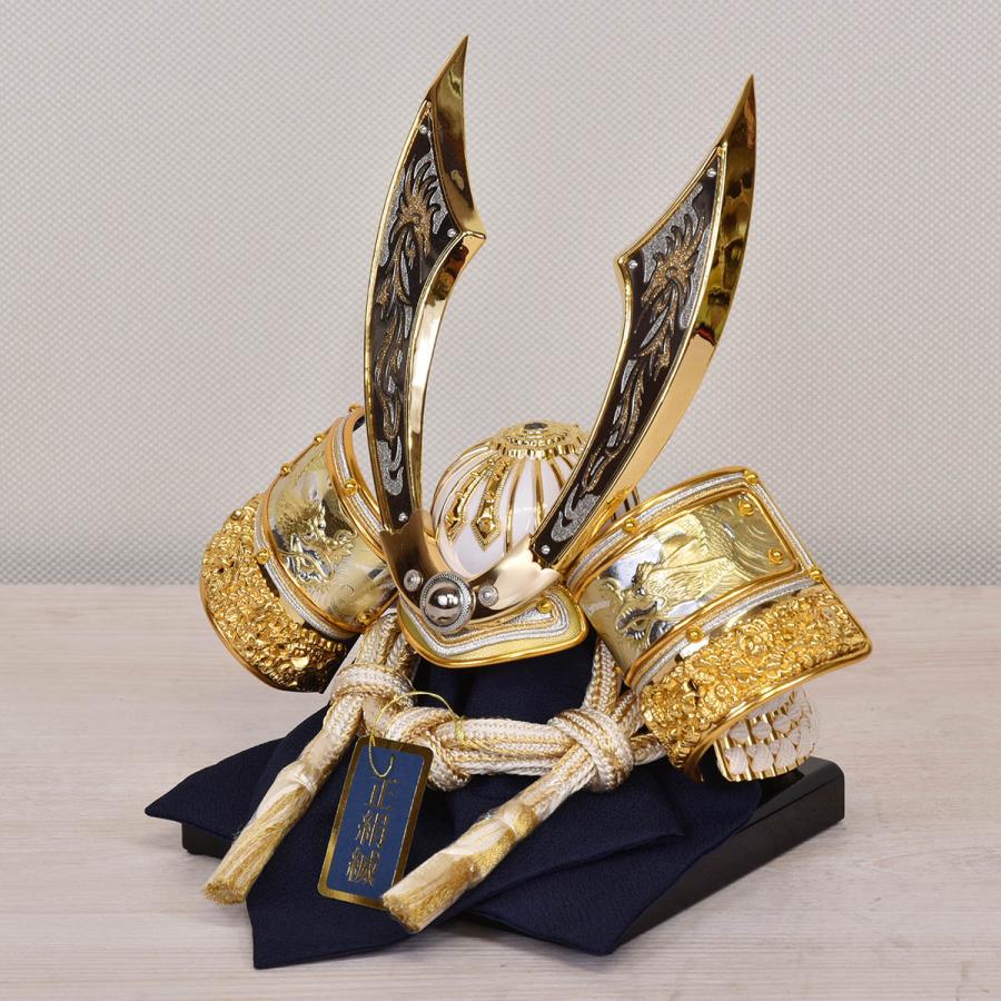 五月人形 コンパクト 収納ケース かぶと ミニ おしゃれ 金 銀 兜飾り
