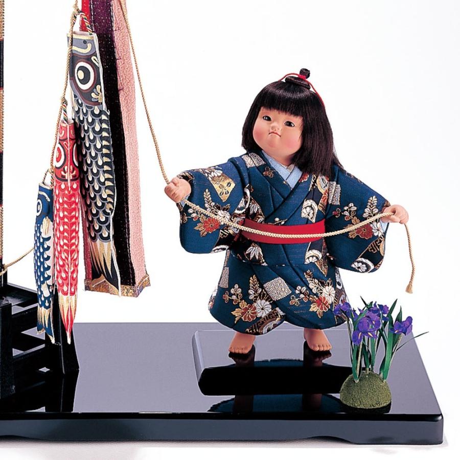 五月人形 真多呂人形作 木目込み 大将飾り 子供大将 引上げ 鯉のぼり