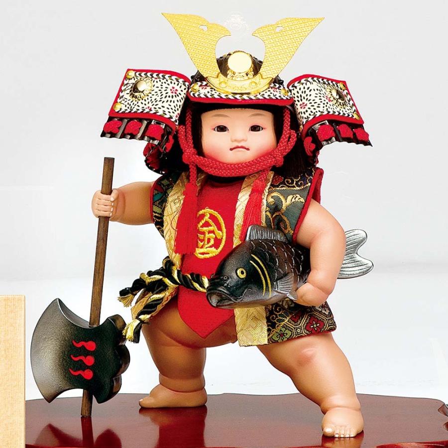 五月人形 真多呂人形作 木目込み 金太郎飾り ケース飾り 金太郎ケース