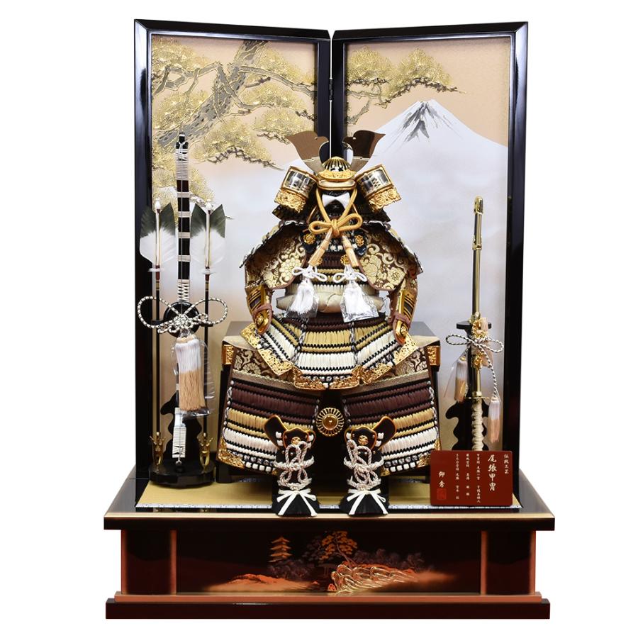 五月人形 コンパクト お祝い 鎧飾り 10号 鎧 文久 金 カッコいい 端午