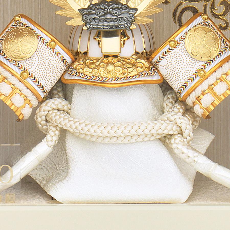 五月人形 お祝い 初節句 コンパクト 兜飾り 額飾り ケース入り 5号