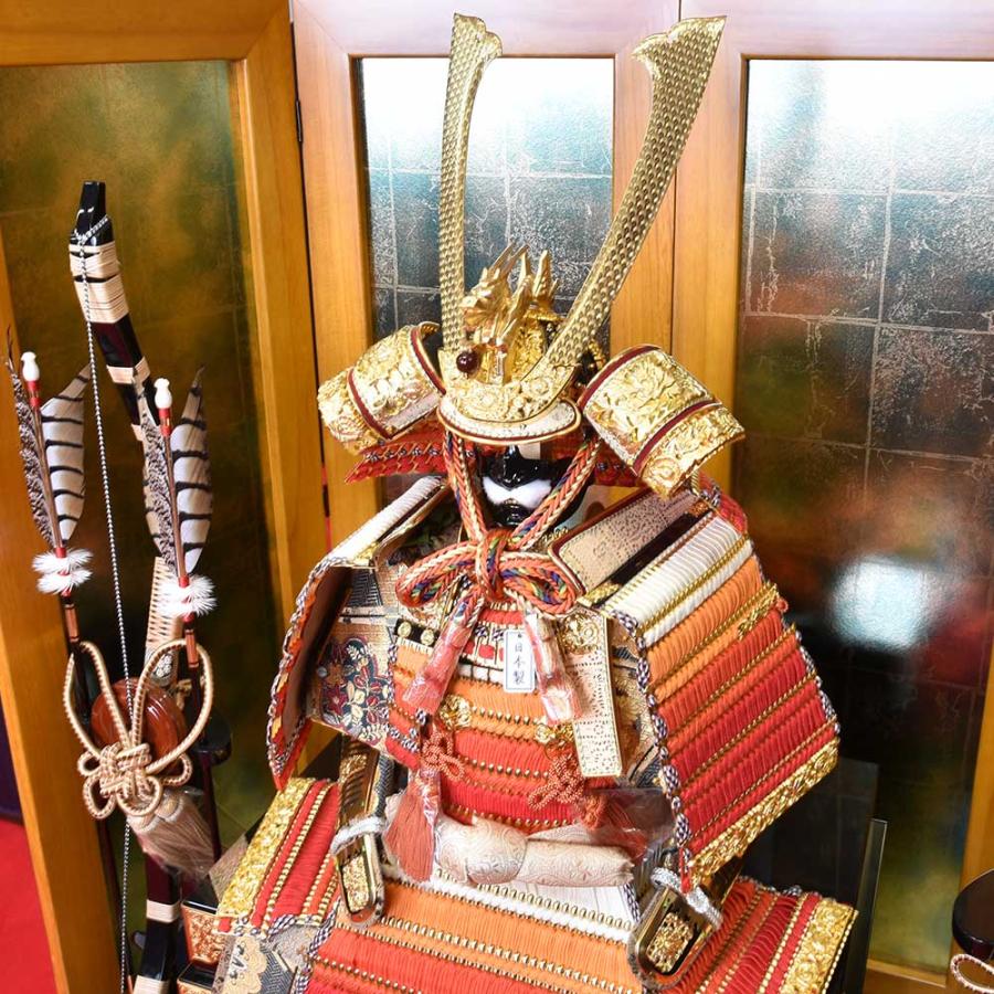 五月人形 鎧 おしゃれ 鎧飾り 5月人形 15号弦祥 台 松33 中床 弓 松 30号飛鳥 よろい 木 木製 台付き モダン 2023_3