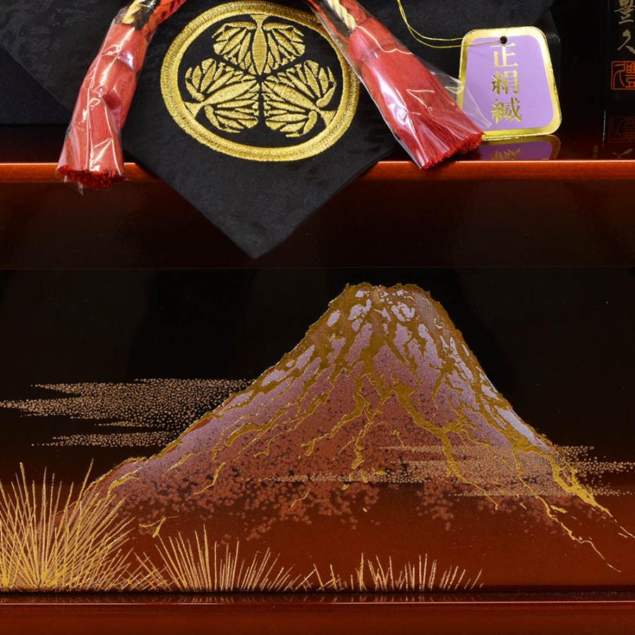 五月人形 コンパクト おしゃれ 兜飾り 収納飾り 徳川家康 11号 GF117 502474 かぶと 名将 武将 木 木製 台付 モダン かっこいい_6