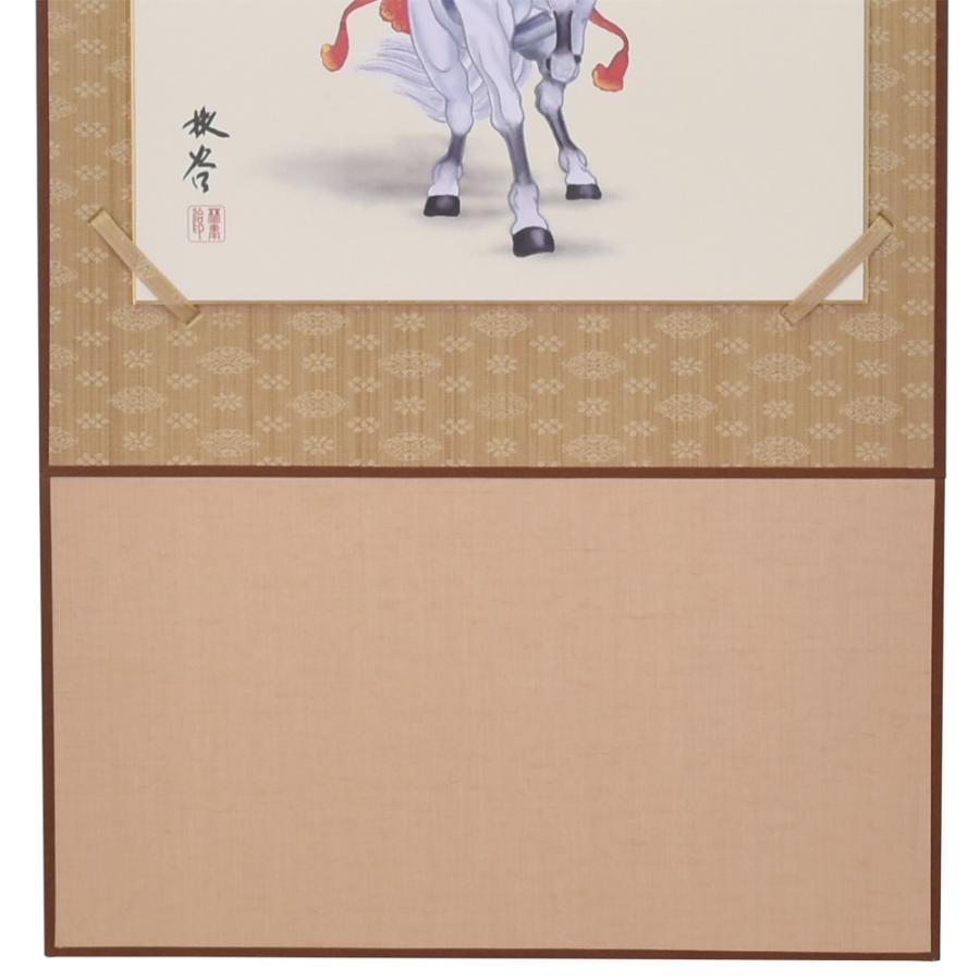 掛け軸 モダン オシャレ インテリア 五月人形 掛軸 白馬武士 武者 和モダン おしゃれ コンパクトの画像