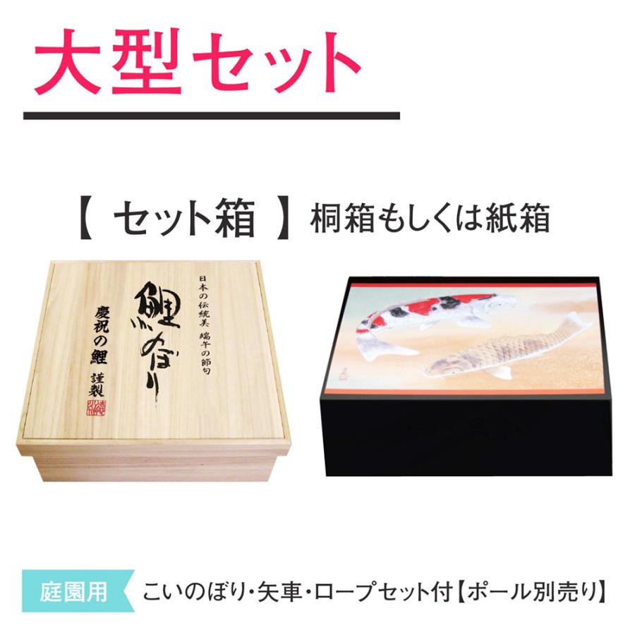 鯉のぼり こいのぼり 庭用 徳永鯉 晴れの国 大翔 大型セット 5ｍ 6点セット ポール 別売り｜jinya-3｜03