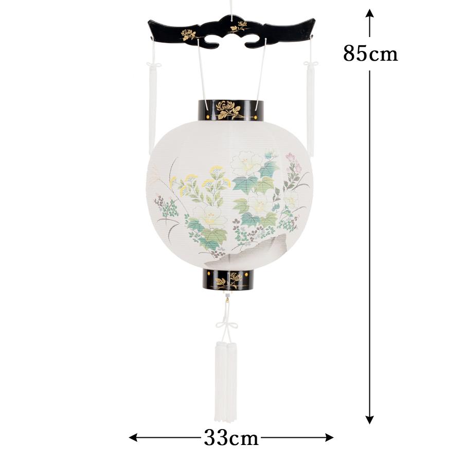 盆提灯 コンパクト ちょうちん 提灯 初盆 創作 モダン 蒔絵絵入 プラスチック製 LED 電池式 ミニ かわいい 8001-11-110ac 2025_1