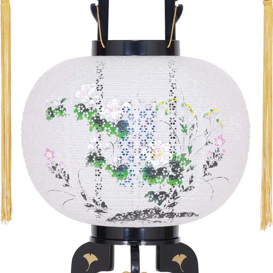 盆提灯 初盆 新盆 ミニサイズ コンパクト 置き提灯 あかり 綾型蒔絵 絵