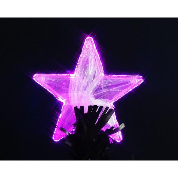 クリスマスツリー　ブラックファイバーツリー120ｃｍ（ブルーＬＥＤ20球付） 