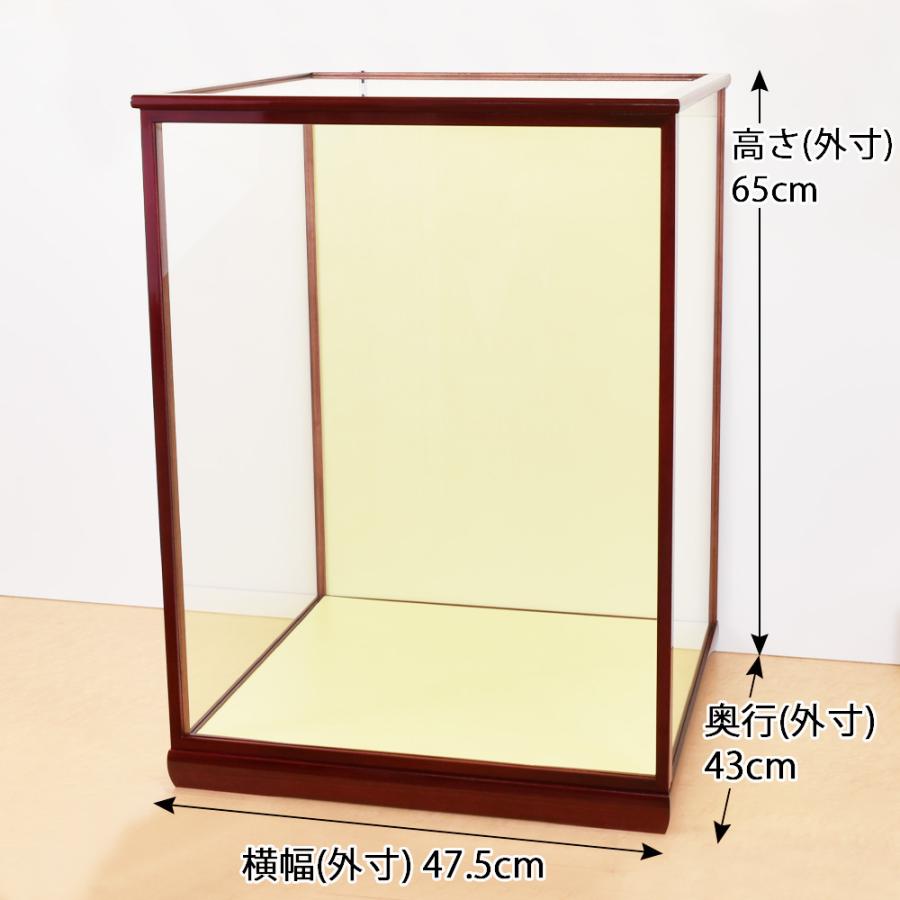 人形用ガラスケース（前扉式）(内寸：幅２６ｃｍ×奥行２２ｃｍ×高さ４０ｃｍ) 人形ケース ガラス人形ケース 幅 間口45奥行40高60cm(ガラス寸法）内