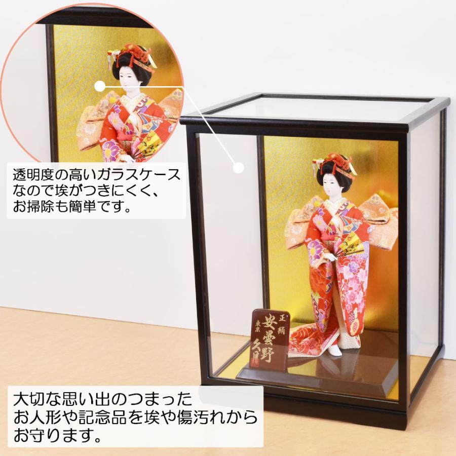 人形ケース ガラス人形ケース 幅 間口30奥行24高40cm(ガラス寸法）内