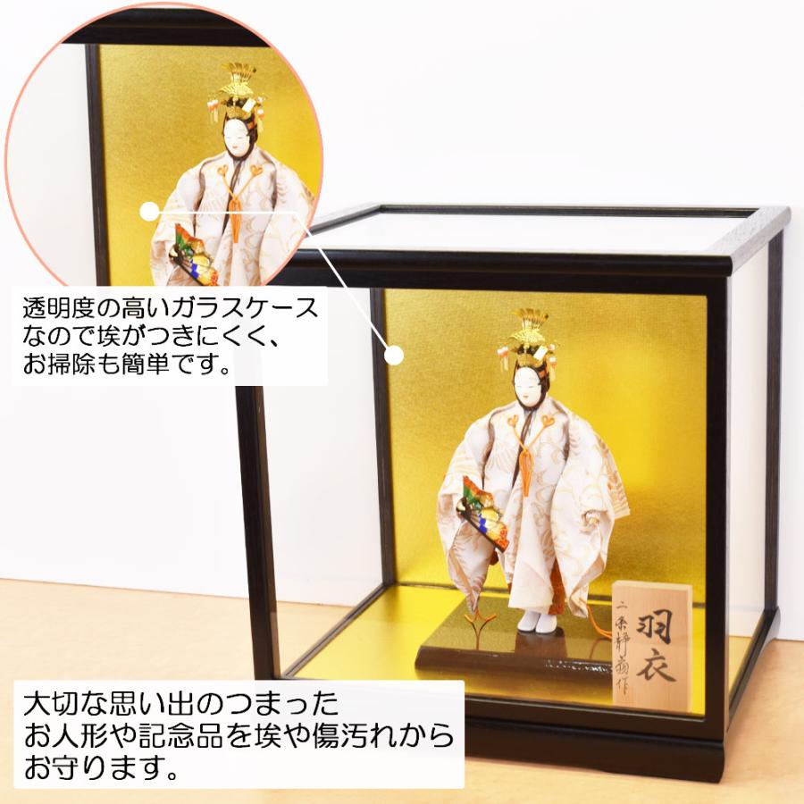 人形ケース ガラス人形ケース 幅 間口30奥行24高30cm(ガラス寸法）内