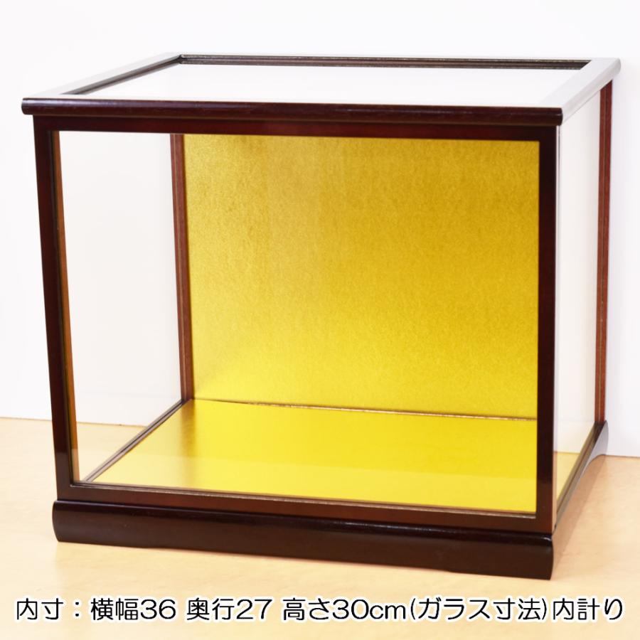 人形ケース ガラス人形ケース 幅 間口36奥行27高30cm(ガラス寸法）内