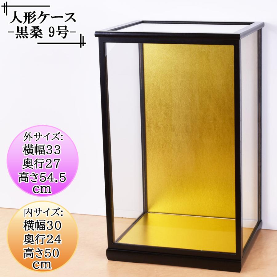 人形ケース ガラス人形ケース 幅 間口30奥行24高50cm(ガラス寸法）内