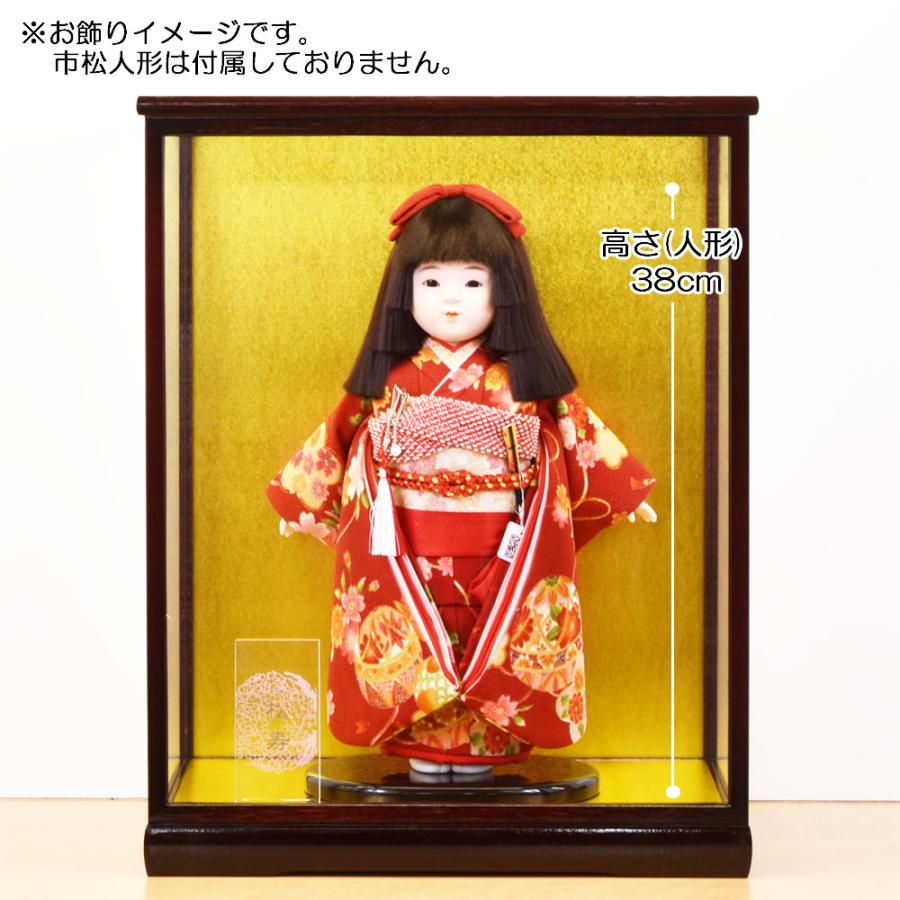 人形ケース ガラス人形ケース 幅 間口36奥行27高45cm(ガラス寸法）内