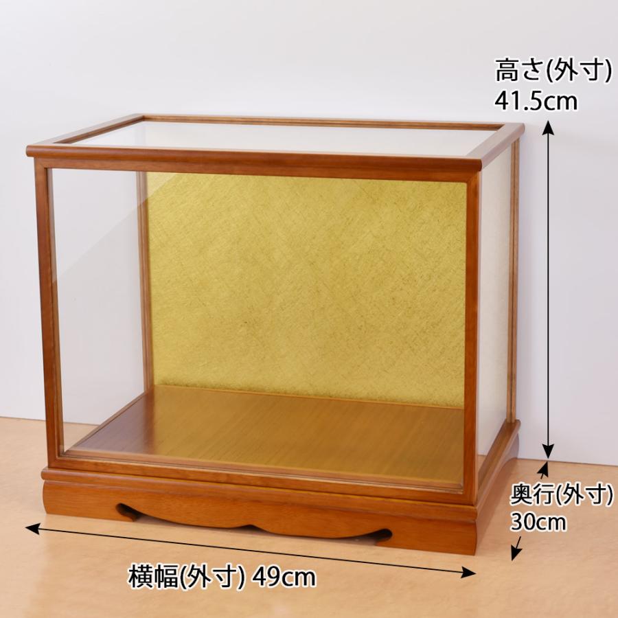 人形ケース 間口43×奥行24×高さ30cm(ケース内寸) ガラスケース 戸付