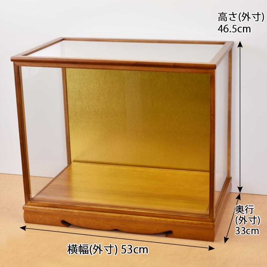 人形ケース ガラス人形ケース 幅 間口50奥行30高40cm(ガラス寸法）内